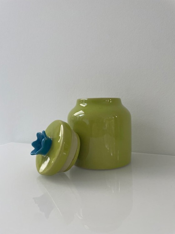 Image 1 of Vintage IKEA design classic voorraadpot in fris limegroen