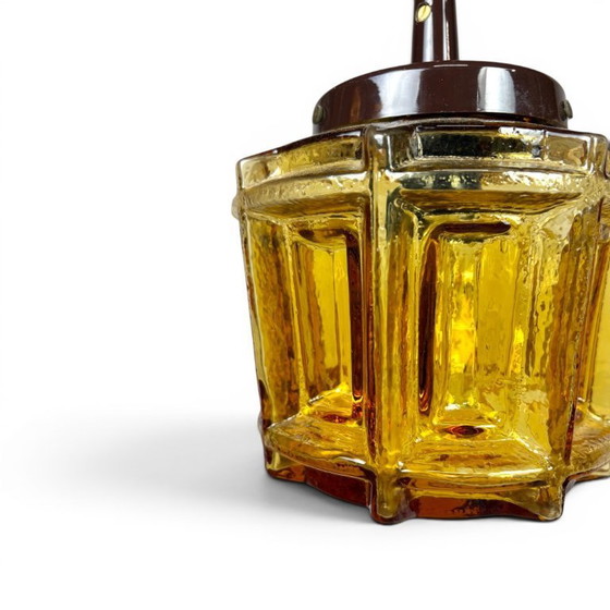 Image 1 of Vintage glass pendant lamp