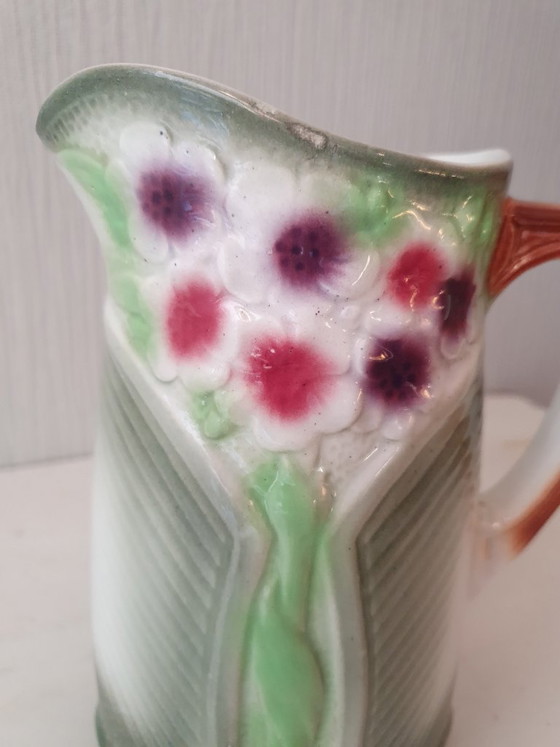 Majolica / Barbotine Can – A.M.C. Belgium – Art Nouveau – AMC Auguste Mouzin & Cie, Vases, Ceramic (photo 6 of 12)