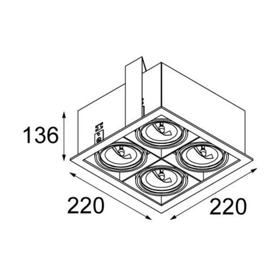 Image 1 of Modular - Inbouw Plafondlamp (X2)