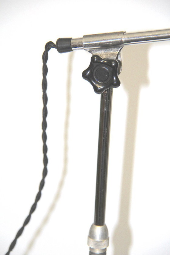 Table lamp Ferdinand Solère, 60s, Metal, Grey, Vintage (photo 12 of 12)