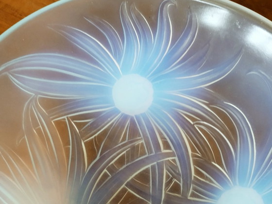 Image 1 of Ciotola con girasoli in ceramica opalescente Edmond Etling.