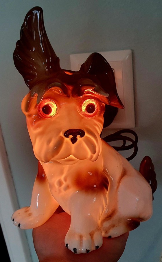 Immaculate Set of 2 Vintage Porcelain Dog Tealights (1950s) – Table lamps (photo 7 of 15)