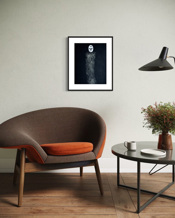 Image 1 of Robert Detheux / Seltene surrealistische Collage / Die Frau mit den zwei Gesichtern