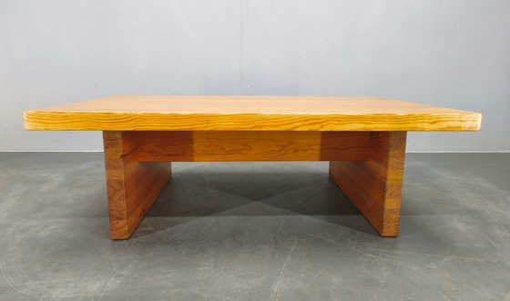 Image 1 of 1960s Scandinavian Solid Pine Coffee Table Minimalist Design