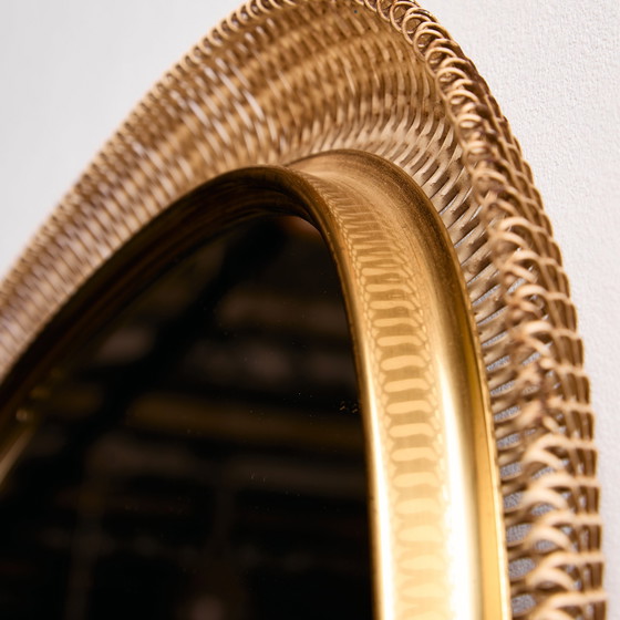 Image 1 of MK10879 Specchio con cornice in metallo e ottone