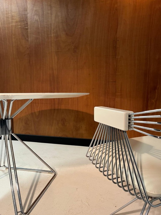 Image 1 of Table et 4 chaises à manger Rudi Verelst pour Novalux 