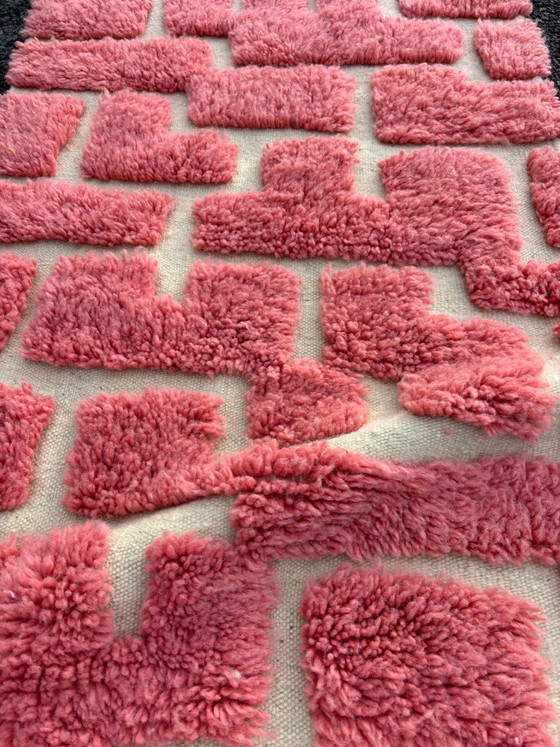 Pink & Elfenbein M’rirt Läufer, Handgeknüpfter marokkanischer Wollteppich, leslosanges, Teppiche & Läufer (Foto 5 von 10)