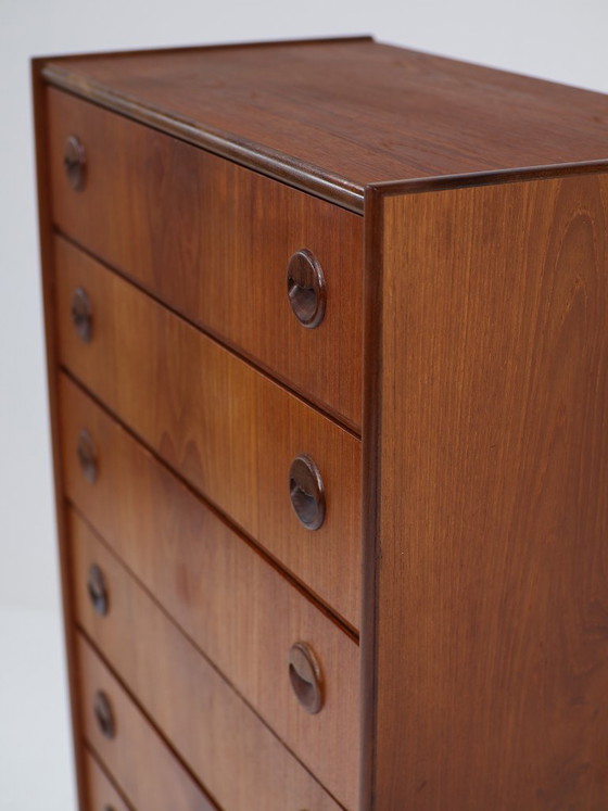 Image 1 of Hoge ladekast teak vintage Deens 1960s