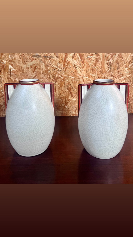 Pair Of Art Deco Ceramic Vases, 1930s