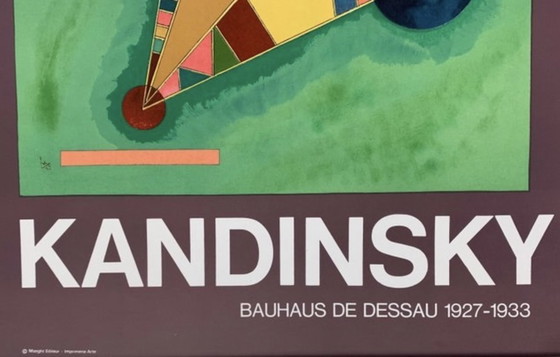 Image 1 of Wassily Kandinsky: "Bauhaus de Dessau". Rare Offset Lithograph, Eighties. In Excellent Condition.