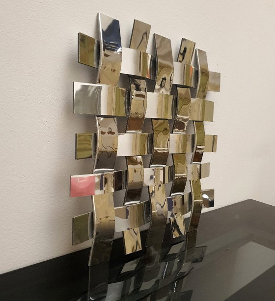 Image 1 of Miroir en aluminium tissé