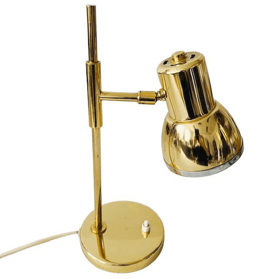 Image 1 of Vintage mid-century S.A. Boulanger tafellamp goud 1970's