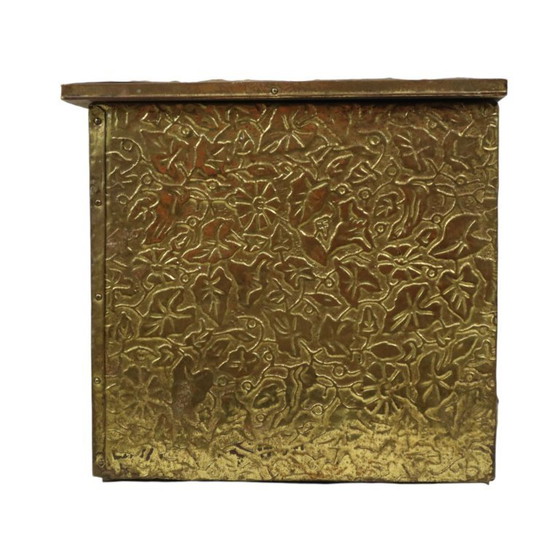Image 1 of Antique Repoussé Chest Coal Fireplace