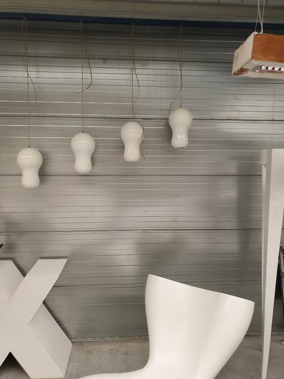 Image 1 of Lampada a sospensione di design Dark Choepy Faretto bianco lucido