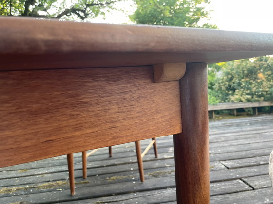 Image 1 of Dining table with 4 upholstered chairs, 1960s