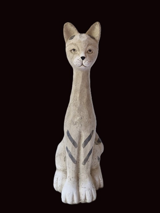 Grand chat en terre cuite - 27,5 cm – Objets déco, Ceramic (photo 2 of 7)