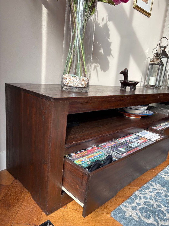 Image 1 of Teak-TV-Schrank mit 2 geräumigen Schubladen