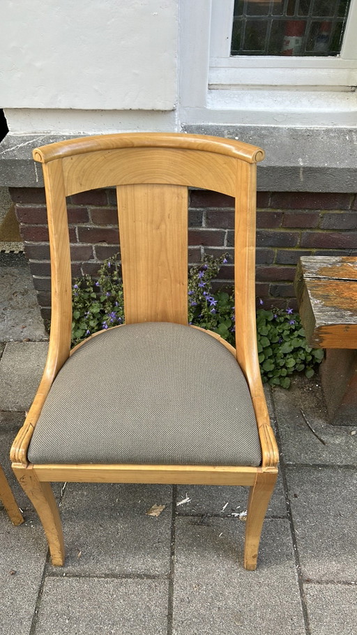 6 chaises de salle à manger classiques de style Biedermeier