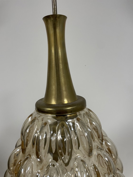 Image 1 of Bubble Round glass pendant lamp 1960s Glashutte Limburg, Helena Tynell