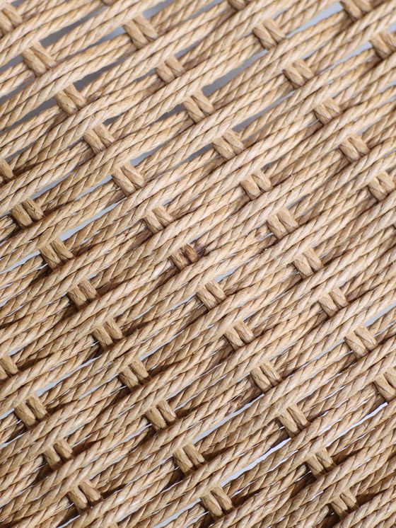Image 1 of 4x Chaises de salle à manger Papercord Teck Danois Vintage