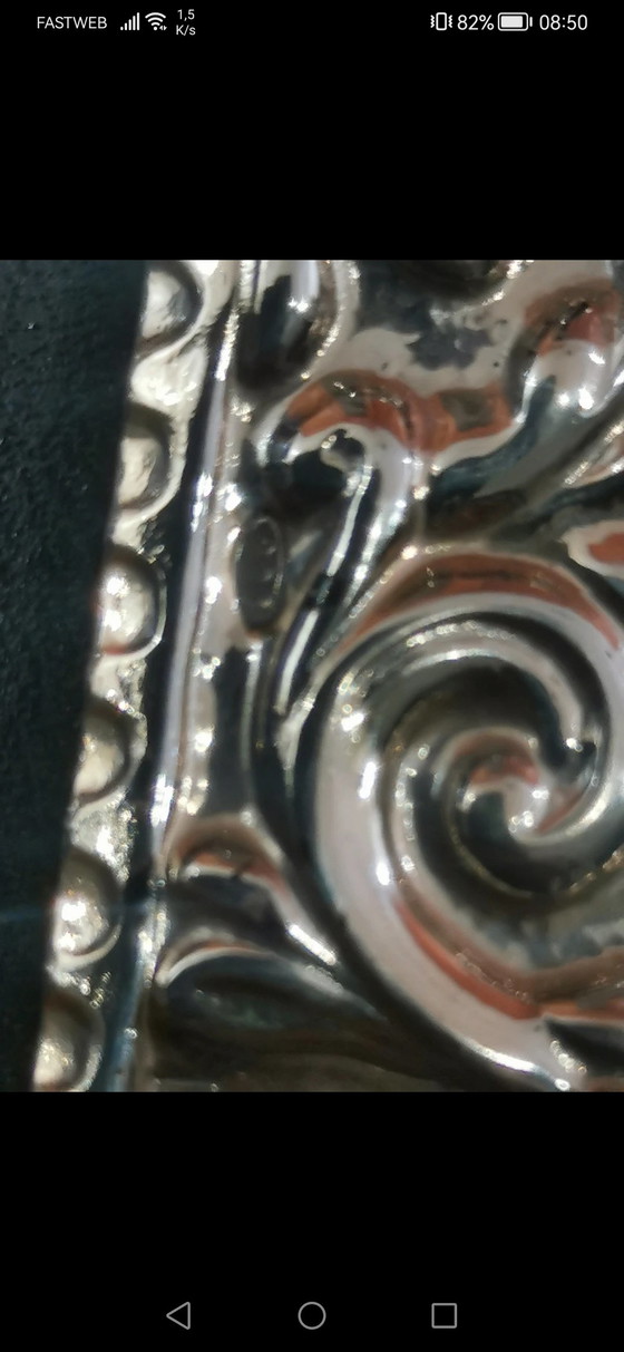 Image 1 of Lot de 2 agendas vintage fabriqués en Italie, l'un en argent 925 et l'autre en laminé.