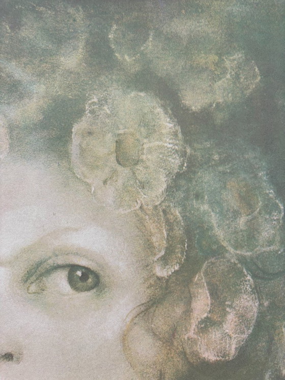 Zeefdruk van Leonor Fini uit de jaren 70, portret van een fronsende vrouw. – Litho's & Zeefdrukken, Paper (photo 6 of 10)