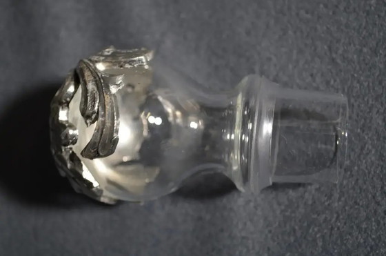 France, 1960s Glass Carafe, on Feet and Pewter Decoration With Its Cap – Glass & Decanter (photo 8 of 12)