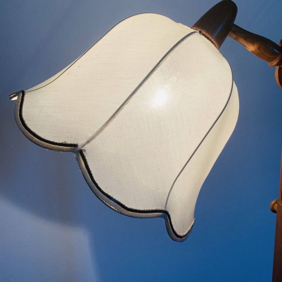 Image 1 of Lampada da terra vintage articolata in legno di pino – design scandinavo
