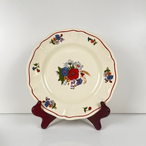 Set of 6 "Agreste" dessert plates, Sarreguemines, 20th century.