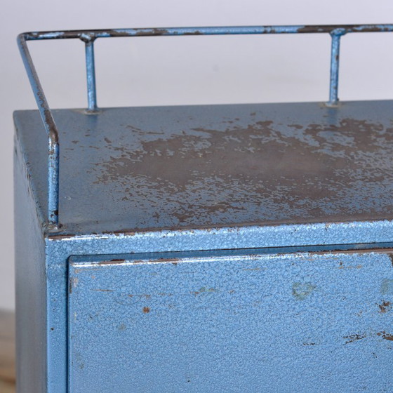 Image 1 of Piccolo mobile industriale in ferro con quattro cassetti, anni '70