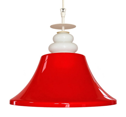 Space Age Pendelleuchte 70er Jahre rot | Reliktdesign