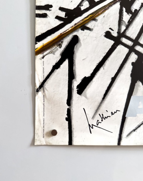 Image 1 of ✈️ Air France UdSSR – ca. 1967 – Originalplakat von Georges Mathieu | 100 × 60 cm | Frankreich