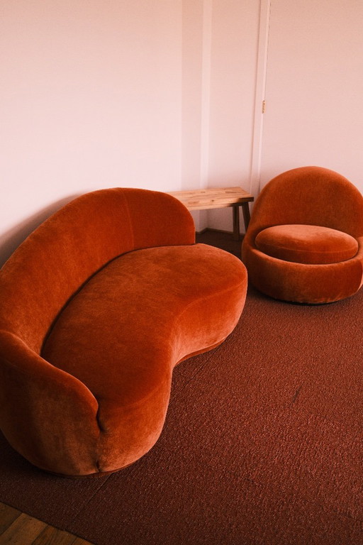 BABETTE Sofa - Sofa Company - Moss Rust - 1-seater – fauteuils, Polyester (photo 2 of 15)