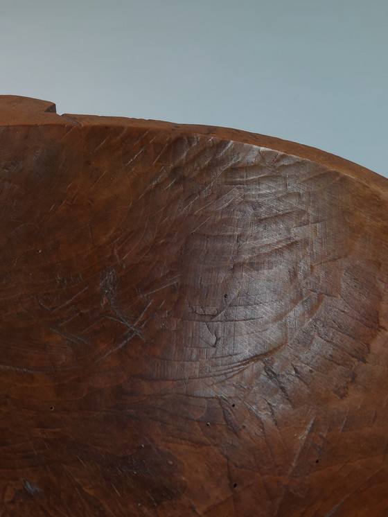 Image 1 of Antica ciotola in legno intagliata a mano, fruttiera Molle
