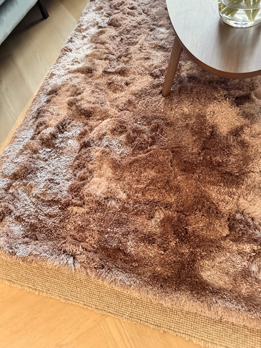 Alfombra de pelo alto Marich en kapri rosa 230x160