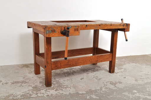 Vintage beech and oak workbench Nooitgedagt / kitchen island