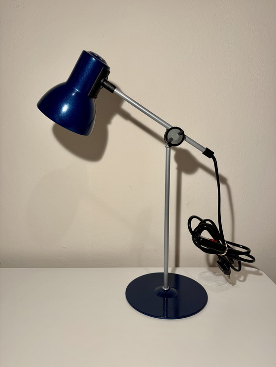 Image 1 of Veneta Lumi Massive Lampe de bureau bleu métallique 80S