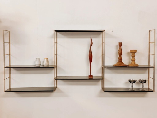 Étagère murale modulaire vintage String, provenant de France, années 1960