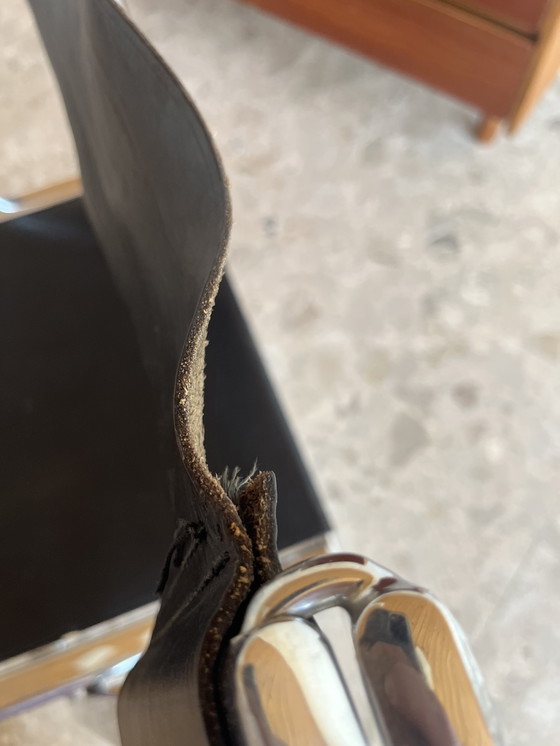 Image 1 of 2 originele "Arrben Tamara jaren 70" klapstoelen van chroomleer, gemaakt in Italië!