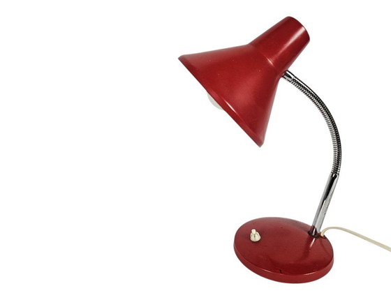 Image 1 of Hala Zeist - lampada da scrivania - rossa - collo flessibile - anni '60