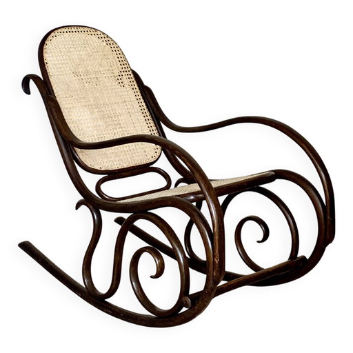Schommelstoel Jakob & Josef Kohn – schommelstoelen, Wood, Vintage