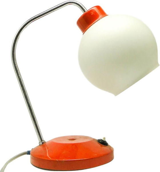 Bureaulamp in mid-century modern stijl uit Lidokov, Tsjechoslowakije, jaren 70. – Bureaulampen, Glass, Metal (photo 9 of 12)