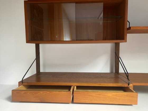 Image 1 of Sistema original Poul Cadovius Royal en teca: un raro sistema modular de pared danés moderno, Dinamarca, década de 1960.