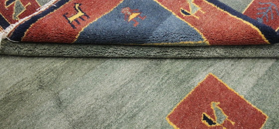 Image 1 of Origineel modern Indo Gabbeh wollen tapijt 341 x 249 cm