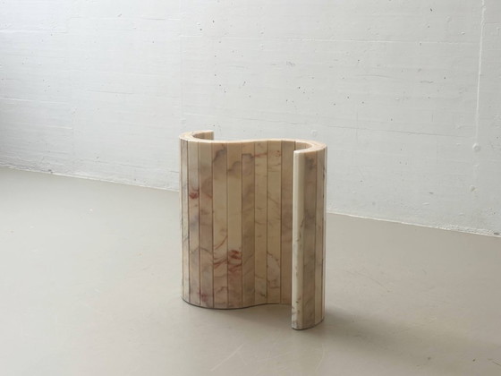 Mesa de comedor de cuarzo rosa, fabricada en Italia en la década de 1980. – made in italy, Mesas de comedor (photo 16 of 17)
