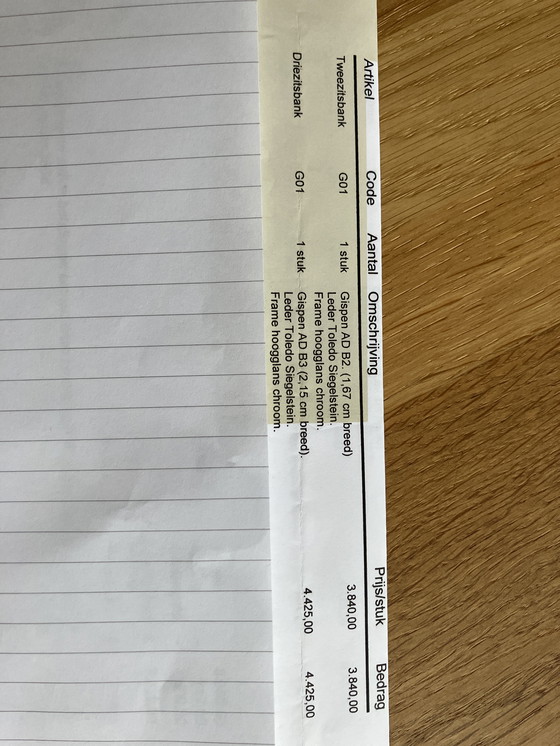 Image 1 of Dutch Originals 2 canapés en cuir Gispen