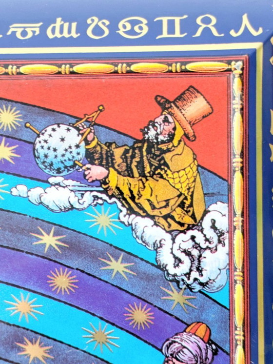 Image 1 of Vintage blikken doos met Duitse dierenriem | Hemels decor uit de jaren 60