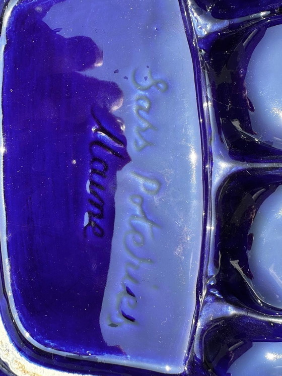 Image 1 of 5 piatti per fonduta in ceramica vintage Sars-Poterie Maine