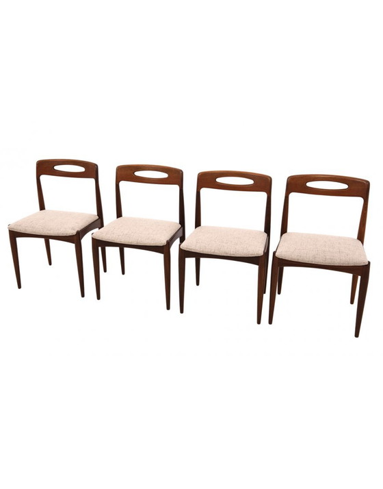 Image 1 of Sedie in teak disegnate da Johannes Andersen per Uldum Møbelfabrik, Danimarca, 1960.